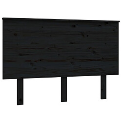 vidaXL Tête de lit Noir 124x6x82,5 cm Bois massif de pin