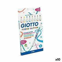 Ensemble de Marqueurs Giotto Turbo Glitter Multicouleur (10 Unités)