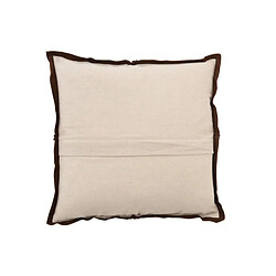 Dansmamaison Coussin Carre Marron Cuir/Lin