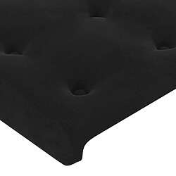 Acheter vidaXL Tête de lit à LED Noir 200x5x118/128 cm Velours