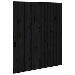 vidaXL Tête de lit murale Noir 95,5x3x110 cm Bois massif de pin