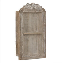 BigBuy Home Étagère Blanc Naturel Bois de manguier 40,6 x 10,2 x 61 cm