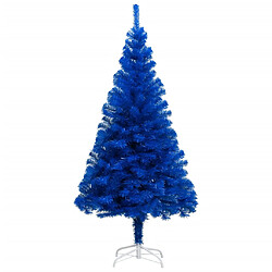 vidaXL Arbre de Noël artificiel pré-éclairé et boules bleu 120 cm PVC