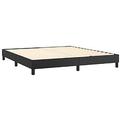 Avis vidaXL Cadre de lit sans matelas noir 180x200 cm similicuir