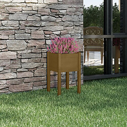 Maison Chic Jardinière,Bac à fleurs - pot de fleur d'extérieur Marron miel 40x40x70 cm Pin massif -GKD74567