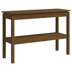 vidaXL Table console Marron miel 110x40x75 cm Bois de pin solide