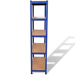 Acheter vidaXL Étagère de rangement 2 pcs Bleu