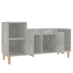 Acheter vidaXL Meuble TV Gris béton 100x35x55 cm Bois d'ingénierie