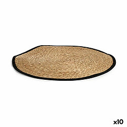 Gift Decor Tapis Noir Naturel 80 x 1 x 80 cm (10 Unités)