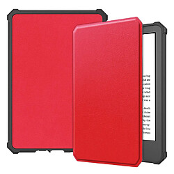 Etui en PU + TPU avec fonction d'éveil/veille automatique pour votre Amazon Kindle Paperwhite 11th Gen (2022) - rouge