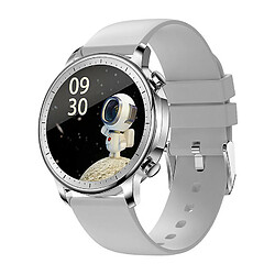 Chrono Montre connectée pour homme et femme avec moniteur de pression artérielle (SpO2)/moniteur de fréquence cardiaque/étanche IP67 avec notifications de messages.(Argent)