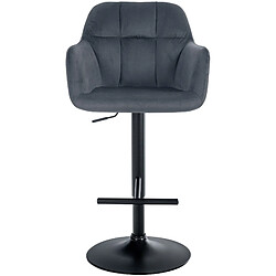 Non Tabouret de bar Natoma velours noir