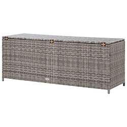 Acheter vidaXL Boîte de rangement de jardin gris 120x50x60 cm résine tressée