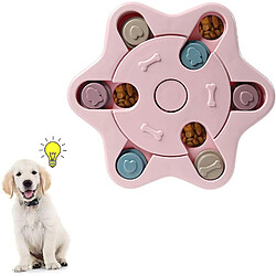 Jouet Chiens Intelligent Friandise, Ralentissez à Manger des Jouets de Chien, Gamelle Anti Glouton Chiens, Améliorer Le QI du Chien, Cadeau de Chien (Rose)