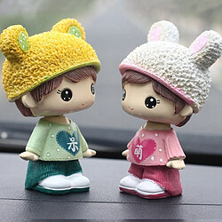 Acheter Wewoo Creative Résine Cartoon Secouer La Tête Adorkable Couple Ornements Voiture Maison Chambre Décoration Cadeaux