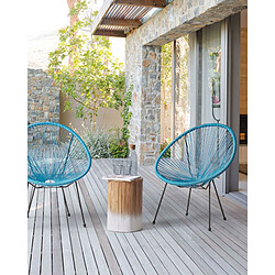 Beliani Chaise de jardin ACAPULCO II Bleu