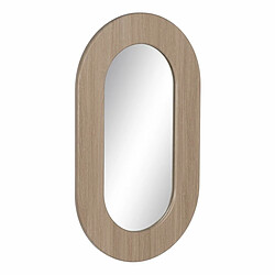 BigBuy Home Miroir mural Naturel Verre Bois MDF 50 x 2,2 x 85 cm