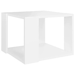 Maison Chic Table basse,Table Console Table d'appoint, Table pour salon Blanc 40x40x30 cm Bois d'ingénierie -MN70065