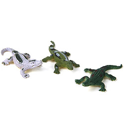 24pcs Modèle de Crocodile et Grenouille Figurines Jouets Animaux Réalistes pas cher