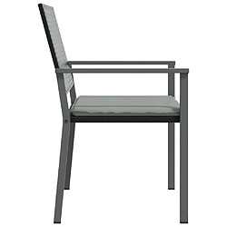 Maison Chic Lot de 2 Chaises de jardin,Fauteuil d'extérieur et coussins noir 54x62,5x89 cm rotin -MN21539 pas cher