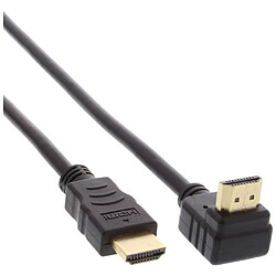 Câble HDMI haute vitesse InLine® avec Ethernet coudé Ethernet 10m