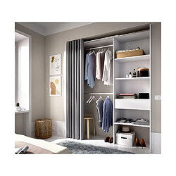 Acheter Vente-Unique Dressing extensible LAURENT - L.110/160 cm - Coloris : Blanc et gris