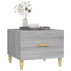 Maison Chic Lot de 2 Tables basses,Table Console pour salon sonoma gris 50x50x40 cm bois d'ingénierie -MN34773 pas cher