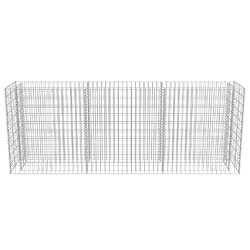 Acheter vidaXL Lit surélevé à gabion Acier galvanisé 270x50x100 cm