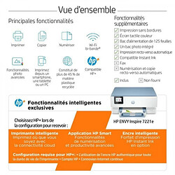 Avis HP Envy Inspire 7221e Imprimante tout-en-un Jet d'encre couleur Copie Scan - 6 mois d'Instant ink inclus avec HP+