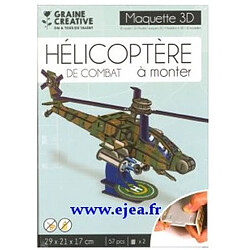 Graines Creatives Puzzle Maquette Helicoptere de combat