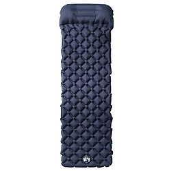 vidaXL Matelas de camping gonflable avec oreiller 1 personne gris