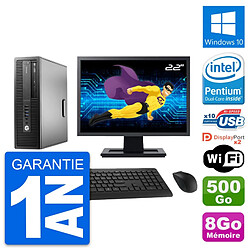 PC HP 800 G2 SFF Ecran 22" Intel G4400 RAM 8Go Disque 500Go Windows 10 Wifi - Occasion