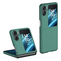 Htdmobiles Coque pour Oppo Find N2 Flip 5G - housse etui rigide 360 integrale (avant et arriere) - VERT FONCE