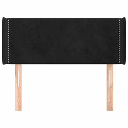 Avis Maison Chic Tête de lit moderne avec oreilles pour chambre - Décoration de lit Noir 93x16x78/88 cm Velours -MN66523