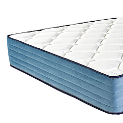 Visiodirect Matelas réversible CALI 140x190 cm, mousse haute densité, indépendance du couchage, face été/hiver, épaisseur 24 cm pas cher