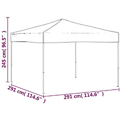 vidaXL Tente de réception pliable Crème 3x3 m pas cher