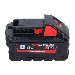 Acheter Milwaukee M18 HB8 Batterie Set 2x 18 V 8,0 Ah / 8000 mAh Li-Ion High Output ( 2x 4932471070 ) avec indicateur de charge