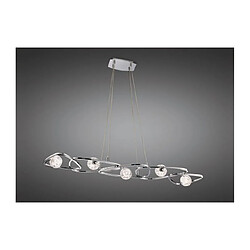 Luminaire Center Suspension Lux 5 Ampoules G9 Line, chrome poli