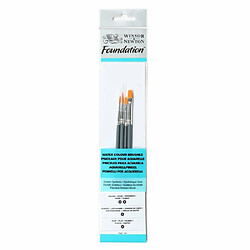 Winsor & Newton 503062 Pinceau Bois, Bleu, 3/5/2/4