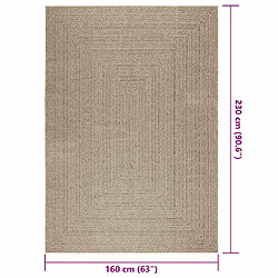 VidaXL ZIZUR Beige 160x230 cm pas cher