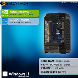 Sedatech PC Gamer Tower • Intel i5-12600KF • RTX4060Ti • 32Go RAM • 2To SSD M.2 • Windows 11