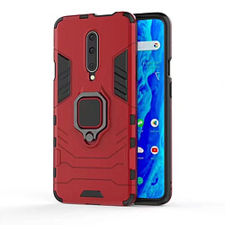 Wewoo Coque Souple Housse de protection antichoc PC + TPU pour OnePlus 7 Pro avec support d'anneau magnétique rouge