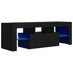 vidaXL Meuble TV avec lumières LED noir 120x35x40 cm