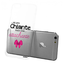 Coque iPhone 6 Plus / 6S Plus rigide transparente Un peu chiante tres attachante Ecriture Tendance et Design Evetane.