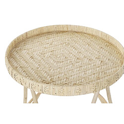 Acheter Pegane Table d'appoint ronde en bambou coloris naturel - diamètre 60 x hauteur 52 cm