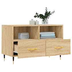 Avis vidaXL Meuble TV Chêne sonoma 80x36x50 cm Bois d'ingénierie