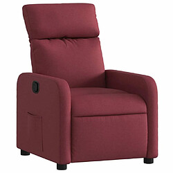 Maison Chic Fauteuil Relax pour salon, Fauteuil inclinable Rouge bordeaux Tissu -GKD82740