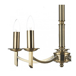 Luminaire Center Suspension Ambassador laiton antique 5 ampoules