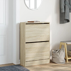 Avis Maison Chic Armoire à chaussures | Meuble de rangement à chaussures Meuble d'Entrée chêne sonoma 60x21x87,5 cm bois ingénierie -MN75942