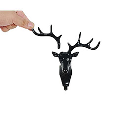 Avis Animaux Cerf Cerfs Tête Crochet Cintre Porte-Mural Mur Décor Noir